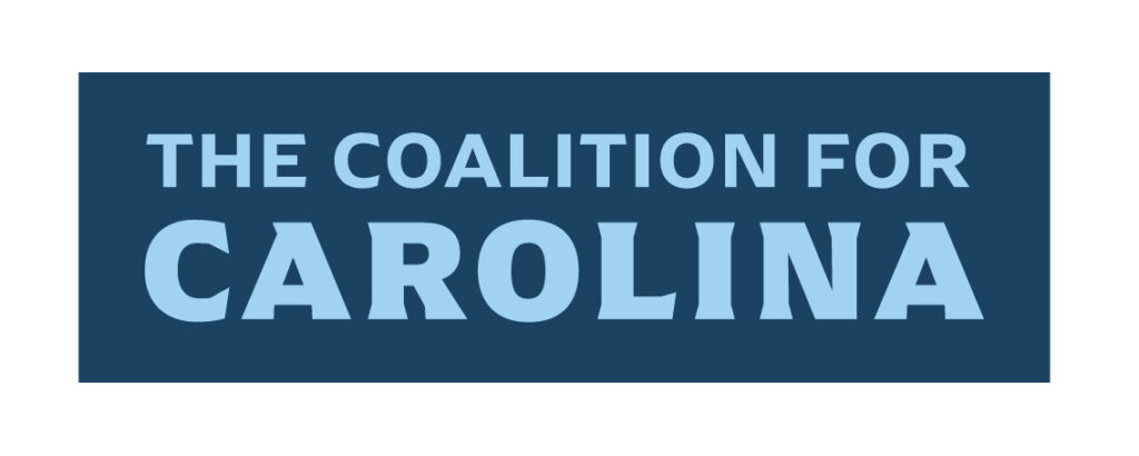 Coalition for Carolina blue on blue logo